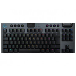 Logitech Gaming Mechanical Keyboard G915  TKL Tenkeyless LIGHTSPEED Wireless RGB, Low Profile, 5 Dedicated G-Keys, 22 Lighting Profiles, Bluetooth, CARBON - US INT'L - 2.4GHZ/BT - INTNL - TACTILE SWITCH
